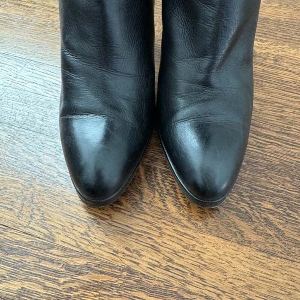 L.K. Bennett London Black Leather Knee high Boots - Picture 6 of 8